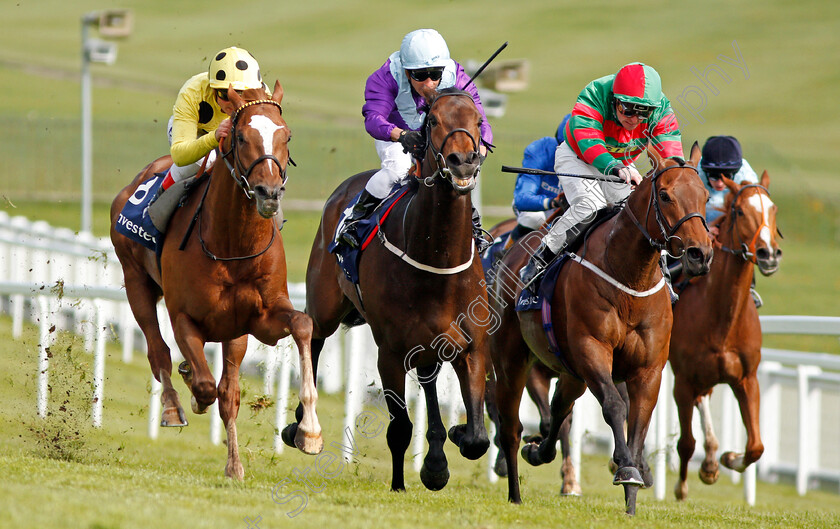 Ajman-King-0003 
 AJMAN KING (left, Andrea Atzeni) beats DASH OF SPICE (centre) and ANOTHER TOUCH (right) in The Investec City And Suburban Handicap Epsom 25 Apr 2018 - Pic Steven Cargill / Racingfotos.com