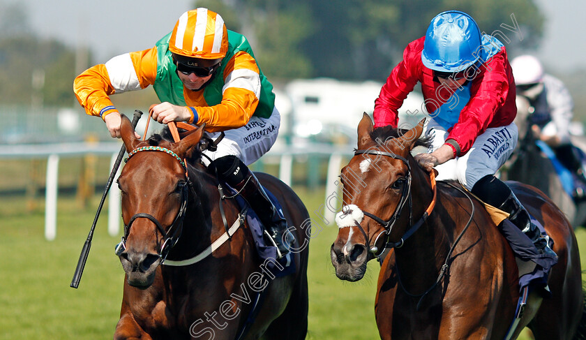 Colony-Queen-0006 
 COLONY QUEEN (left, Robert Havlin) beats DUSK (right) in The British EBF Premier Fillies Handicap
Yarmouth 15 Sep 2020 - Pic Steven Cargill / Racingfotos.com