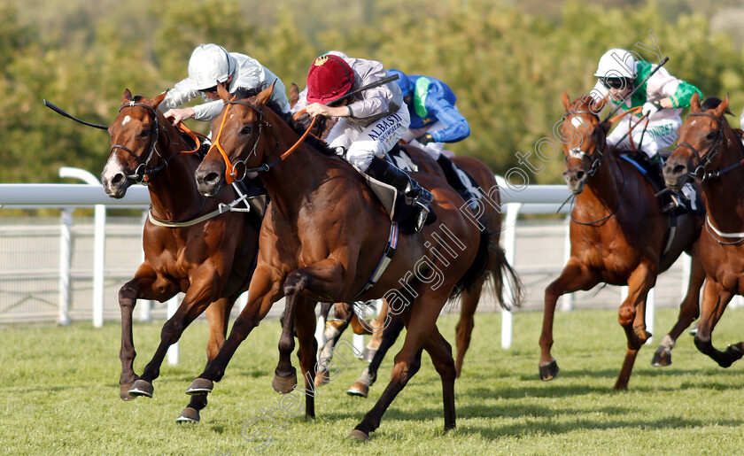 Medahim-0002 
 MEDAHIM (Ryan Moore) beats VALE OF KENT (left) in The Goodwood Racehorse Owners Group Handicap
Goodwood 1 Aug 2018 - Pic Steven Cargill / Racingfotos.com