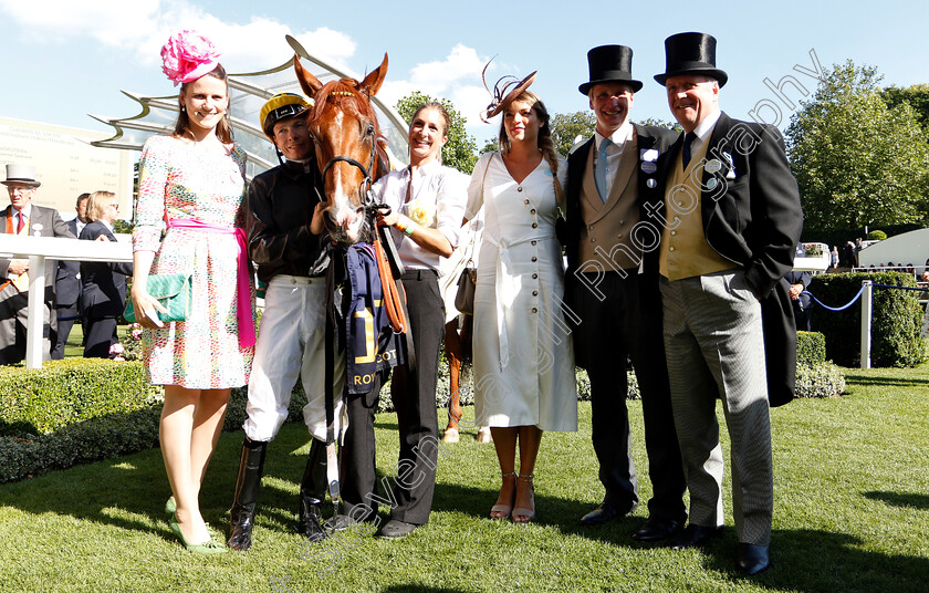 Agrotera-0009 
 AGROTERA (Jamie Spencer) with Bjorn Nielsen and Ed Walker after The Sandringham Stakes
Royal Ascot 22 Jun 2018 - Pic Steven Cargill / Racingfotos.com