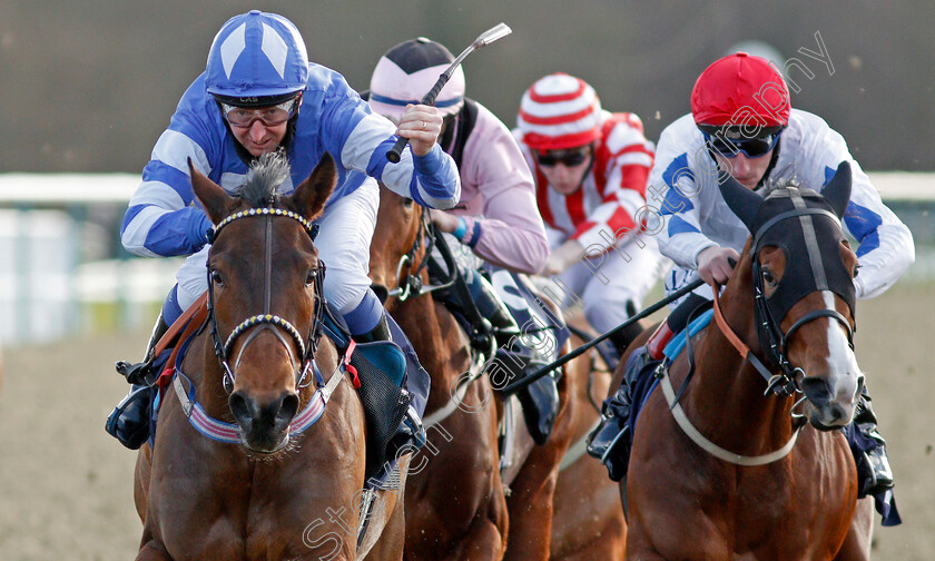 Lucky-Ava-0006 
 LUCKY AVA (Martin Dwyer) wins The Get Your Ladbrokes Daily Odds Boost Handicap
Lingfield 29 Jan 2021 - Pic Steven Cargill / Racingfotos.com