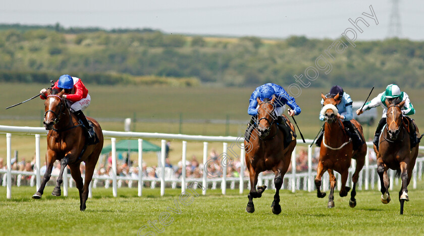 Inspiral-0002 
 INSPIRAL (left, Robert Havlin) beats CALM SKIES (centre) in The Close Brothers Maiden Fillies Stakes
Newmarket 26 Jun 2021 - Pic Steven Cargill / Racingfotos.com