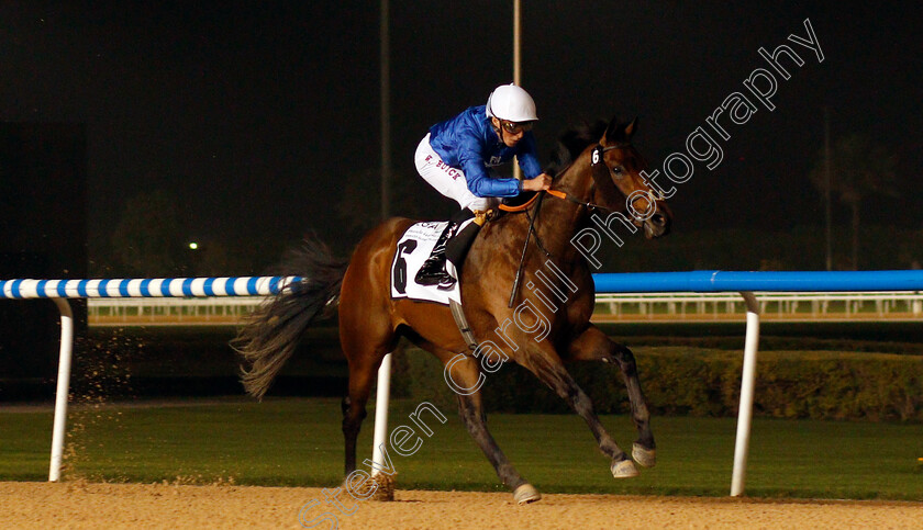 Gold-Town-0005 
 GOLD TOWN (William Buick) wins The UAE 2000 Guineas Trial Div1 Meydan 25 Jan 2018 - Pic Steven Cargill / Racingfotos.com