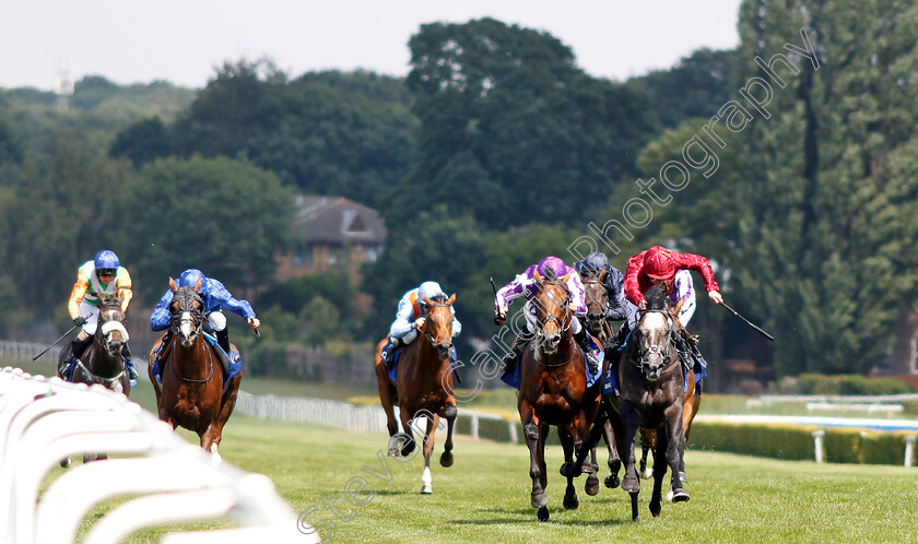 Roaring-Lion-0005 
 ROARING LION (right, Oisin Murphy) beats SAXON WARRIOR (2nd right) in The Coral Eclipse Stakes
Sandown 7 Jul 2018 - Pic Steven Cargill / Racingfotos.com