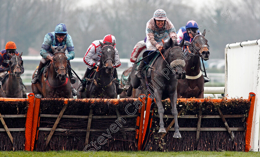 Jester-Jet-0001 
 JESTER JET (right, Robert Dunne) wins The Alder Hey Children's Charity Handicap Hurdle Aintree 13 Apr 2018 - Pic Steven Cargill / Racingfotos.com