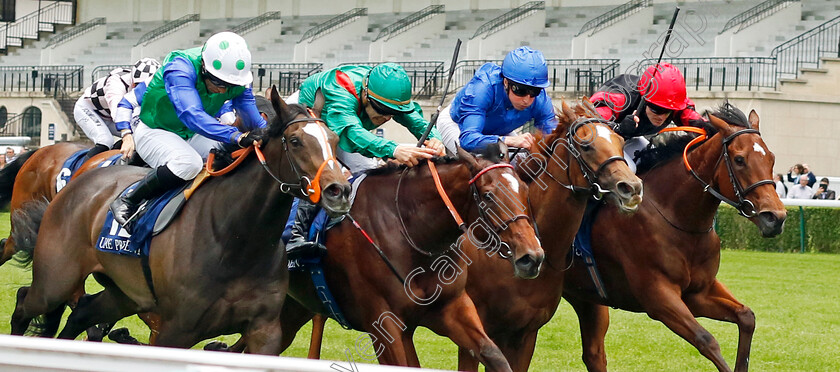 Rouhiya-0003 
 ROUHIYA (2nd left, Maxime Guyon) beats KATHMANDU (left) ROMANTIC STYLE (2nd right) and VESPERTILIO (right) in The Emirates Poule d'Essai des Pouliches
Longchamp 12 May 2024 - Pic Steven Cargill / Racingfotos.com