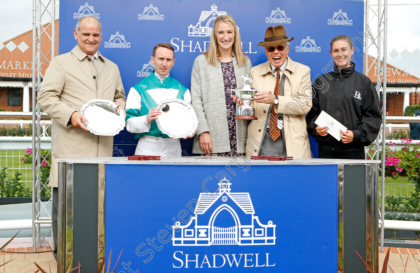 Spirit-Of-Appin-0010 
 Presentation to James Stewart, Martin Dwyer and Brian Meehan for The Princess Royal Muhaarar Stakes won by SPIRIT OF APPIN
Newmarket 27 Sep 2019 - Pic Steven Cargill / Racingfotos.com