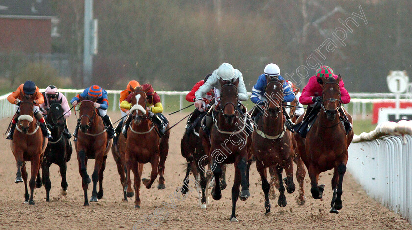 Bay-Of-Naples-0003 
 BAY OF NAPLES (3rd right, Joe Fanning) beats SARASOTA (right) in The Sun Racing Novice Stakes
Wolverhampton 26 Feb 2019 - Pic Steven Cargill / Racingfotos.com