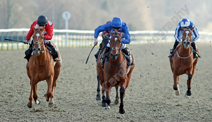 Forest-Of-Dean-0004 
 FOREST OF DEAN (centre, Robert Havlin) beats FELIX (left) in The Betway Winter Derby Stakes
Lingfield 27 Feb 2021 - Pic Steven Cargill / Racingfotos.com