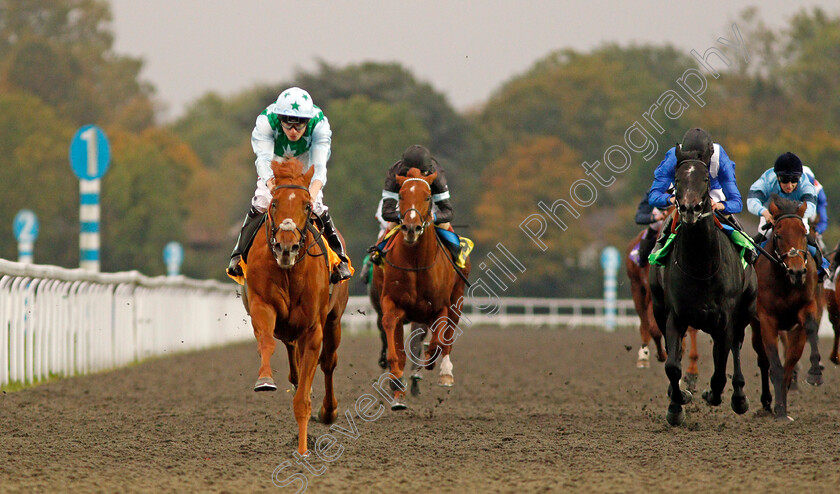 Glendevon-0007 
 GLENDEVON (Jamie Spencer) wins The 32Red British Stallion Studs EBF Novice Stakes Kempton 11 Oct 2017 - Pic Steven Cargill / Racingfotos.com