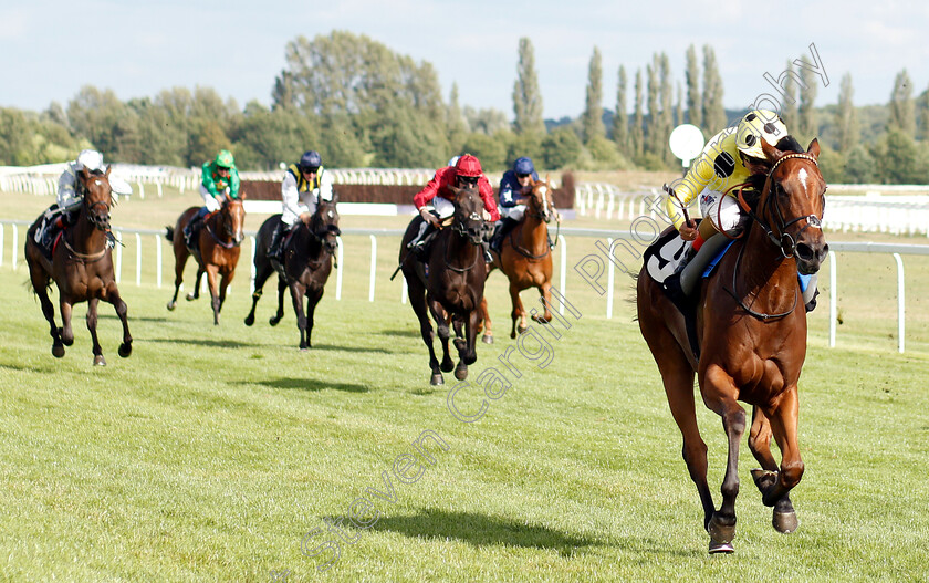 Yourtimeisnow-0001 
 YOURTIMEISNOW (Andrea Atzeni) wins The John Smith Lifetime In Racing British EBF Fillies Novice Stakes
Newbury 17 Aug 2018 - Pic Steven Cargill / Racingfotos.com