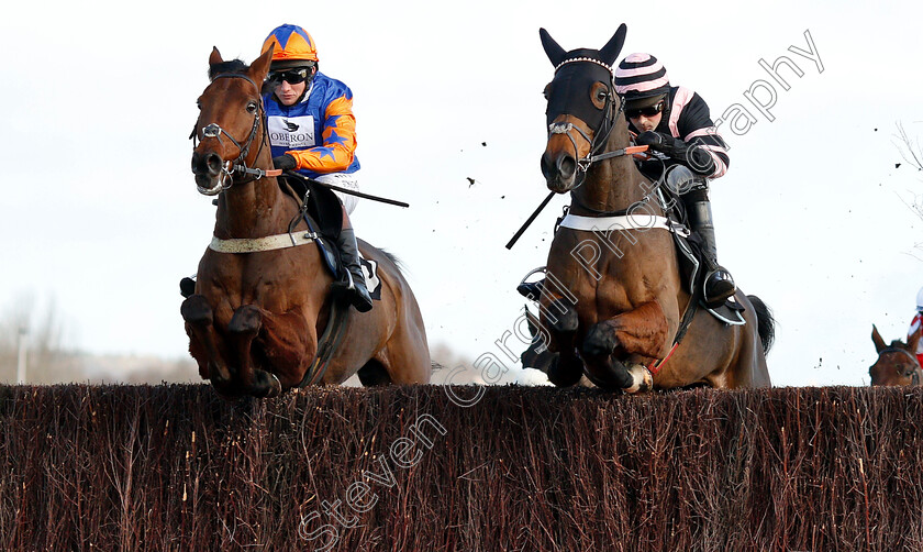 Knocknanuss-0002 
 KNOCKNANUSS (left) beats KUPATANA (right) in The Ladbrokes Novices Handicap Chase
Newbury 30 Nov 2018 - Pic Steven Cargill / Racingfotos.com