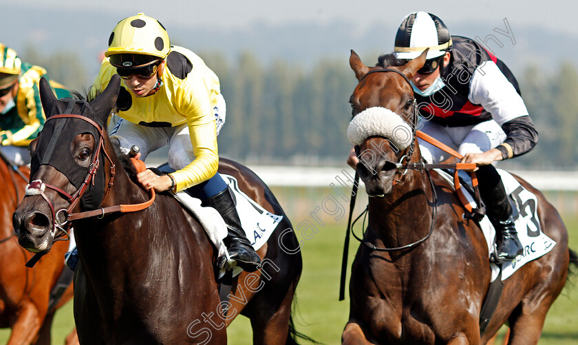 Wild-Majesty-0003 
 WILD MAJESTY (left, Mickael Barzalona) wins The Prix Hipdromo de San Isidro
Deauville 9 Aug 2020 - Pic Steven Cargill / Racingfotos.com