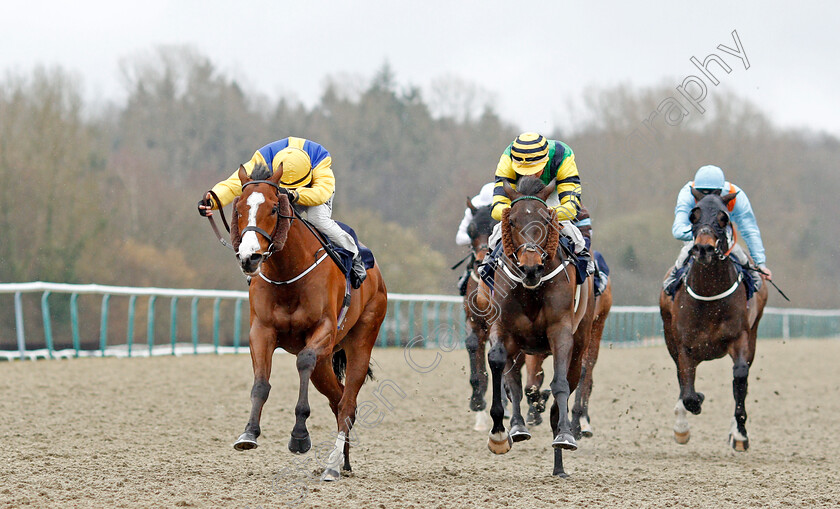 Renardeau-0002 
 RENARDEAU (left, Tom Marquand) beats GIVING GLANCES (centre) in The Betway Handicap
Lingfield 4 Mar 2020 - Pic Steven Cargill / Racingfotos.com