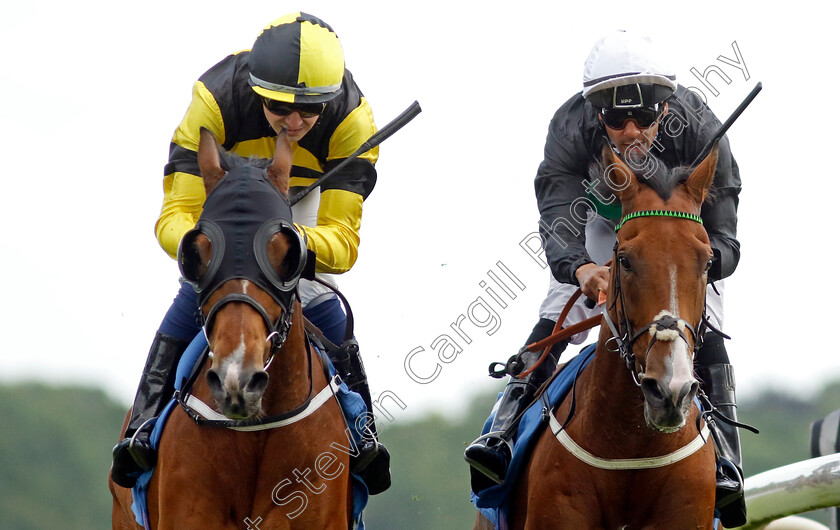 Haliphon-0008 
 HALIPHON (right, Royston Ffrench) beats MONSIEUR LAMBRAYS (left, Oisin Orr) in The Andy Thornton Hospitality Furniture Handicap
York 10 Jun 2022 - Pic Steven Cargill / Racingfotos.com