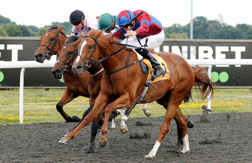 Hot-Touch-0004 
 HOT TOUCH (Jack Mitchell) wins The 32Red British Stallion Studs EBF Fillies Novice Stakes
Kempton 10 Jul 2019 - Pic Steven Cargill / Racingfotos.com