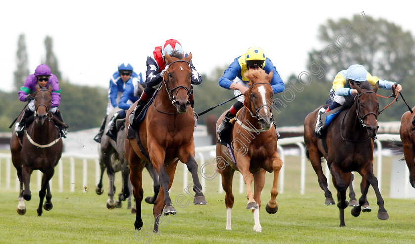 Sir-Dancealot-0002 
 SIR DANCEALOT (Gerald Mosse) beats DREAM OF DREAMS (2nd right) and TOMYRIS (right) in The Ladyswood Stud Hungerford Stakes
Newbury 18 Aug 2018 - Pic Steven Cargill / Racingfotos.com