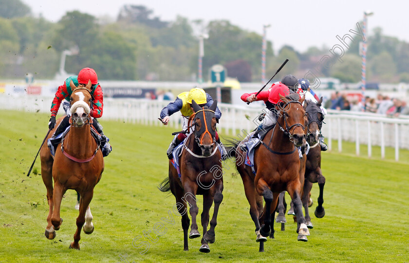 Croupier-0004 
 CROUPIER (right, William Buick) beats POINT LYNAS (centre) and NORTHERN EXPRESS (left) in The Sky Bet Hambleton Handicap
York 18 May 2023 - Pic Steven Cargill / Racingfotos.com