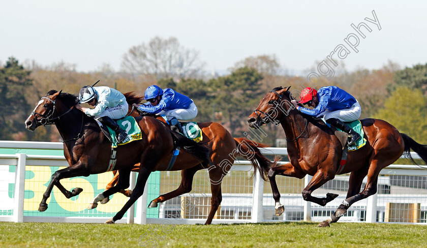 Alenquer-0005 
 ALENQUER (Tom Marquand) beats ADAYAR (right) in The bet365 Classic Trial 
Sandown 23 Apr 2021 - Pic Steven Cargill / Racingfotos.com