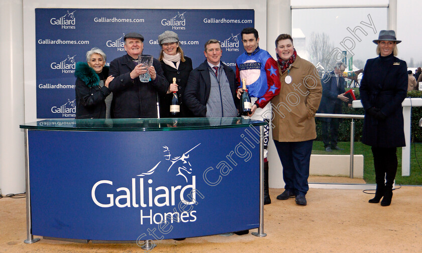 Paisley-Park-0012 
 Presentation to Andrew Gemmell, Emma Lavelle, Barry Fenton and Aidan Coleman for The galliardhomes.com Cleeve Hurdle won by PAISLEY PARK
Cheltenham 25 Jan 2020 - Pic Steven Cargill / Racingfotos.com