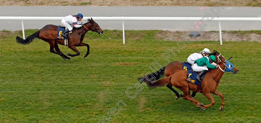 Manassas-0004 
 MANASSAS (Elione Chaves) wins The Turf Mile Final
Bro Park Sweden 22 Sep 2019 - Pic Steven Cargill / Racingfotos.com