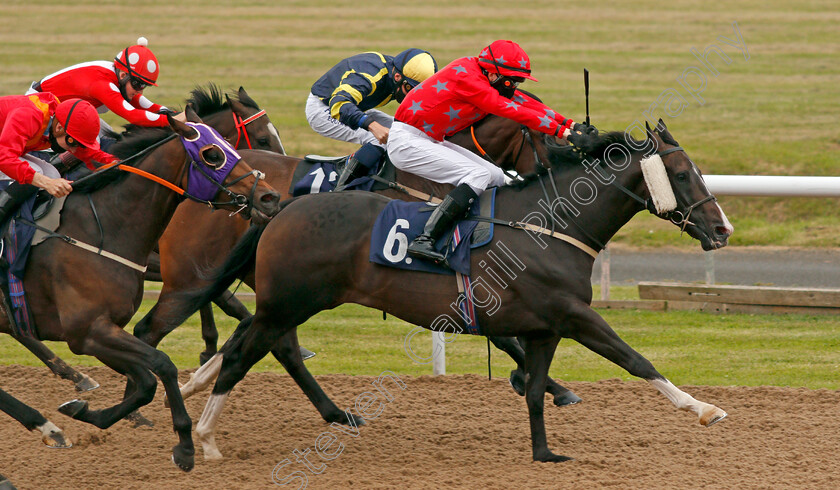 Perfect-Symphony-0002 
 PERFECT SYMPHONY (Oliver Stammers) wins The attheraces.com Handicap
Wolverhampton 31 Jul 2020 - Pic Steven Cargill / Racingfotos.com