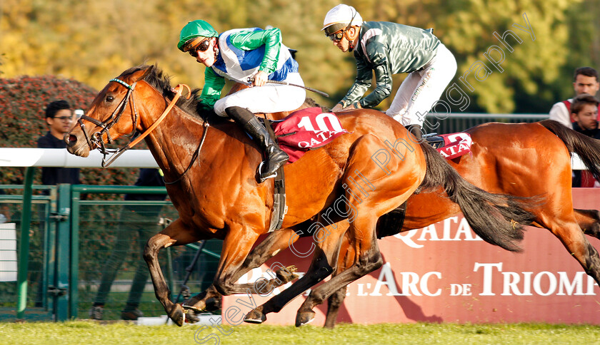 One-Master-0007 
 ONE MASTER (P C Boudot) wins The Qatar Prix de la Foret
Longchamp 6 Oct 2019 - Pic Steven Cargill / Racingfotos.com