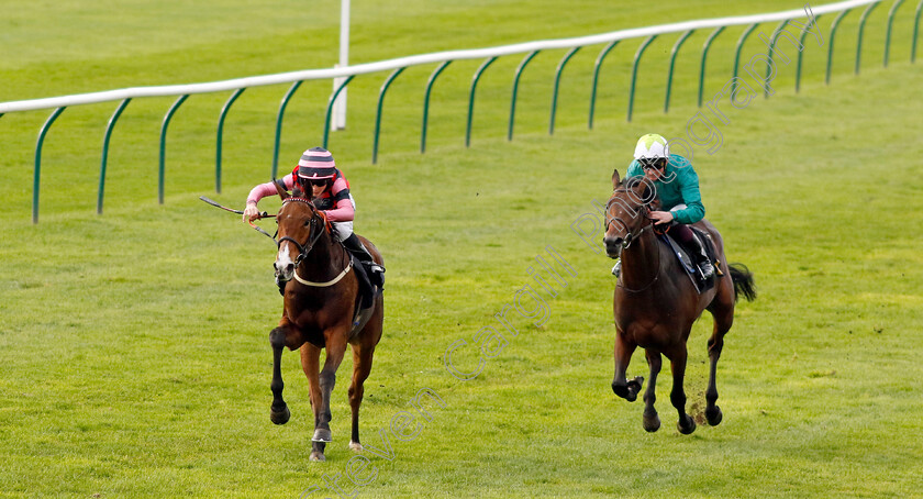 Many-Men-0005 
 MANY MEN (Jack Doughty) beats ANNIVERSARY (Rob Hornby) in The British StallionStuds EBF Future Stayers Nursery
Newmarket 23 Oct 2024 - Pic Steven Cargill / Racingfotos.com