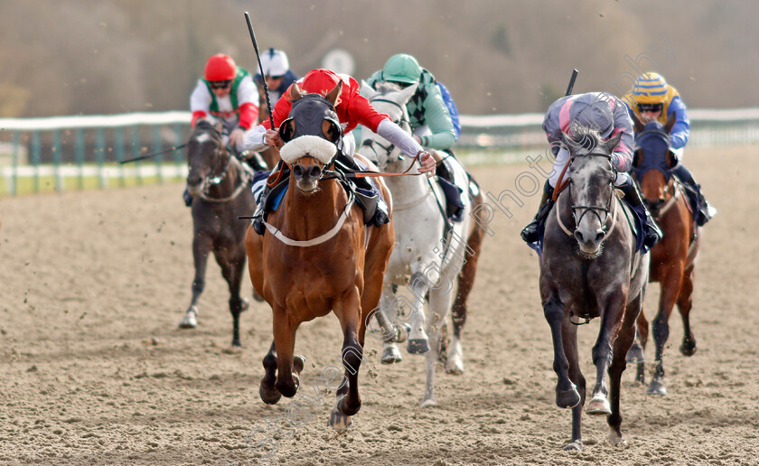 Crimewave-0002 
 CRIMEWAVE (left, Jack Mitchell) beats ONE TO GO (right) in The Heed Your Hunch At Betway Handicap
Lingfield 22 Feb 2020 - Pic Steven Cargill / Racingfotos.com