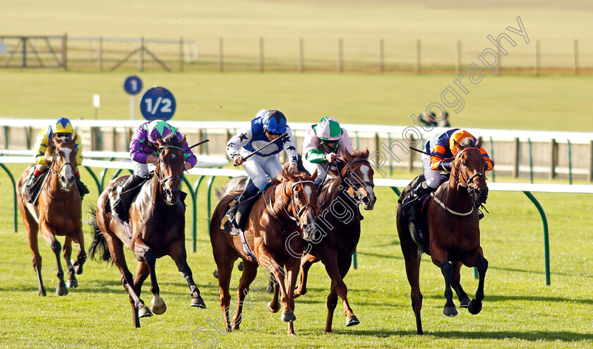 Turntable-0003 
 TURNTABLE (right, Callum Shepherd) beats FIREWORKS (left) ANANYA (2nd left) and CELTIC ART (2nd right) in The Unibet Handicap
Newmarket 24 Sep 2021 - Pic Steven Cargill / Racingfotos.com