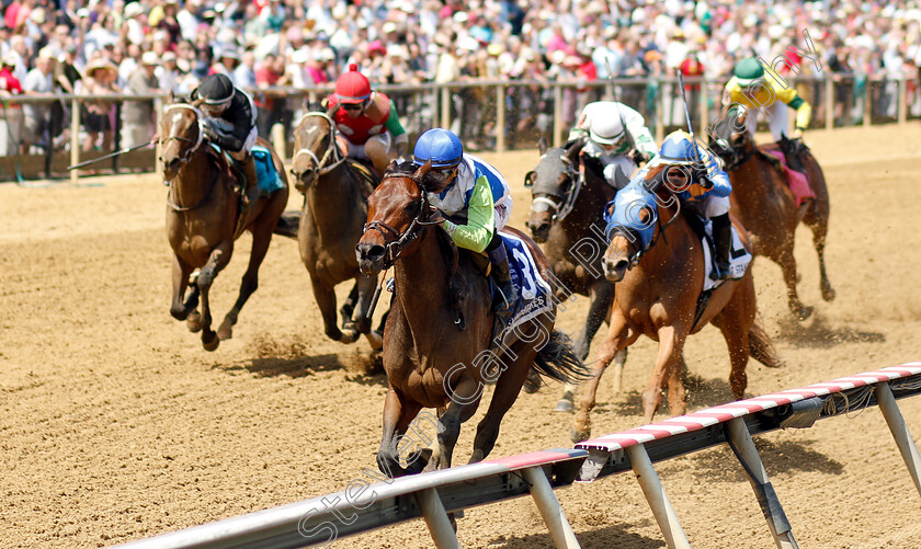 Chalon-0003 
 CHALON (Javier Castellano) wins The Skipat Stakes
Pimlico, Baltimore USA, 17 May 2019 - Pic Steven Cargill / Racingfotos.com