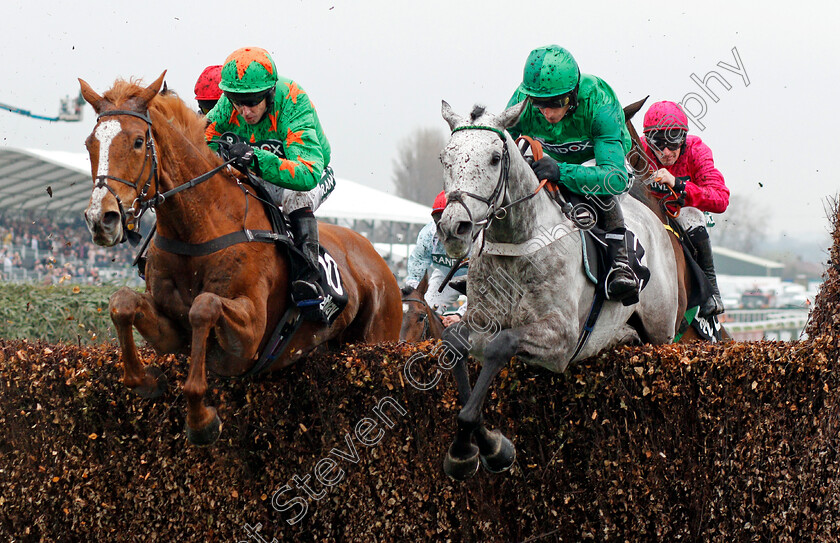 Terrefort-0004 
 TERREFORT (right, Daryl Jacob) beats MS PARFOIS (left) in The Betway Mildmay Novices Chase Aintree 13 Apr 2018 - Pic Steven Cargill / Racingfotos.com