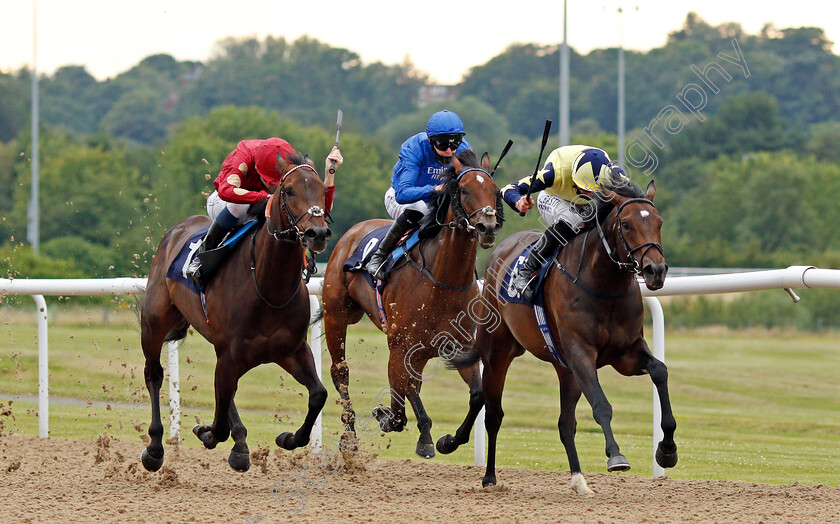 Fast-Spin-0001 
 FAST SPIN (Jack Mitchell) beats DASHING SPIRIT (left) and MARIA ROSA (2nd left) in The Free Daily Tips On attheraces.com Maiden Stakes Div2
Wolverhampton 31 Jul 2020 - Pic Steven Cargill / Racingfotos.com