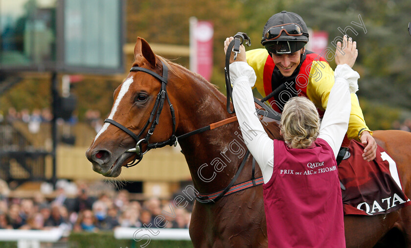 Torquator-Tasso-0022 
 TORQUATOR TASSO (Rene Piechulek) after The Qatar Prix de l'Arc de Triomphe
Longchamp 3 Oct 2021 - Pic Steven Cargill / Racingfotos.com