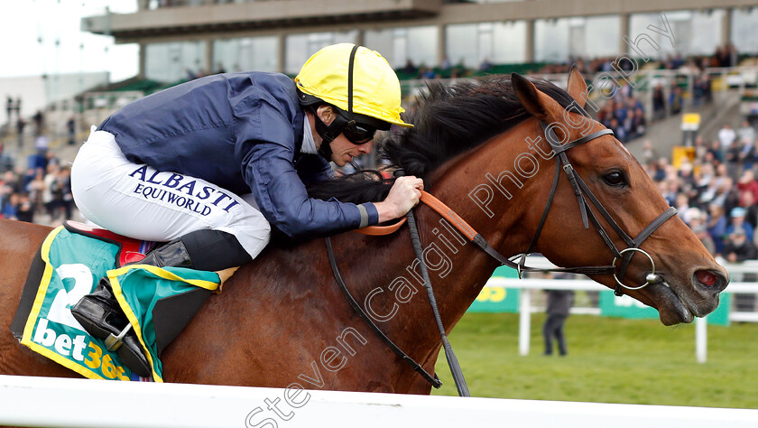 Crystal-Ocean-0005 
 CRYSTAL OCEAN (Ryan Moore) wins The bet365 Gordon Richards Stakes
Sandown 26 Apr 2019 - Pic Steven Cargill / Racingfotos.com