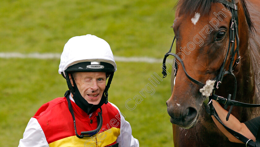 The-Game-Is-On-0009 
 GUY MITCHELL, one eyed racecourse doctor, after winning the Gay Kindersley Amateur Jockeys' Handicap aboard THE GAME IS ON 
Goodwood 30 Aug 2020 - Pic Steven Cargill / Racingfotos.com