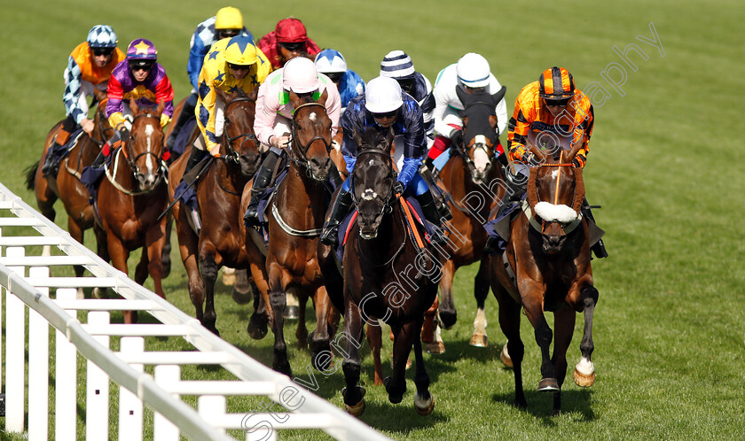 Black-Corton-0006 
 BLACK CORTON (Megan Nicholls) leading the Queen Alexandra Stakes
Royal Ascot 22 Jun 2019 - Pic Steven Cargill / Racingfotos.com