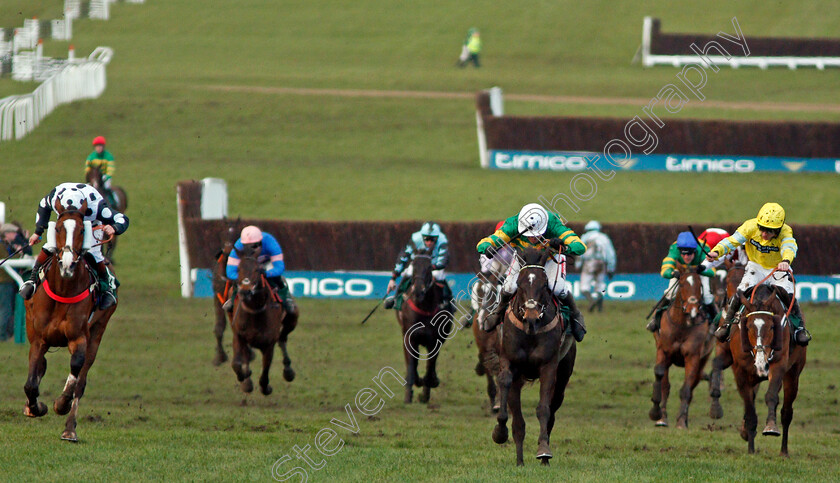 Le-Prezien-0001 
 LE PREZIEN (centre, Barry Geraghty) beats GINO TRAIL (left) in The Johnny Henderson Grand Annual Challenge Cup Cheltenham 16 mar 2018 - Pic Steven Cargill / Racingfotos.com