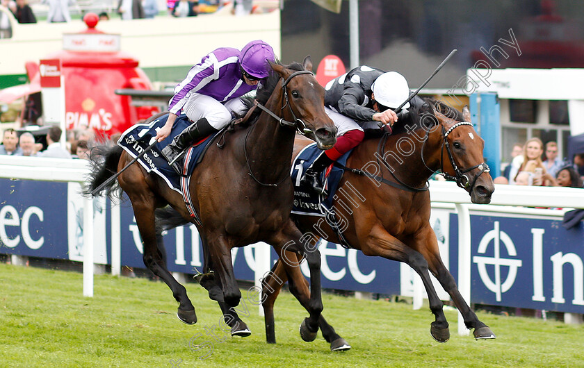 Annapurna-0004 
 ANAPURNA (Frankie Dettori) beats PINK DOGWOOD (left) in The Investec Oaks
Epsom 31 May 2019 - Pic Steven Cargill / Racingfotos.com