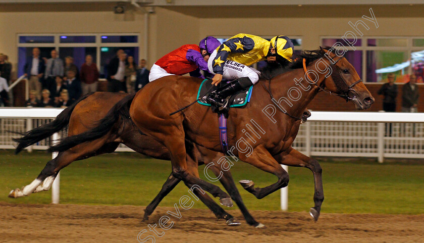 Bumptious-0001 
 BUMPTIOUS (Sean Levey) wins The Bet toteexacta At betfred.com Fillies Handicap Chelmsford 26 Sep 2017 - Pic Steven Cargill / Racingfotos.com