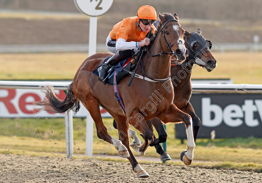 Regicide-0004 
 REGICIDE (Daniel Muscutt) wins The Betway Live Casino Handicap Lingfield 16 Feb 2018 - Pic Steven Cargill / Racingfotos.com