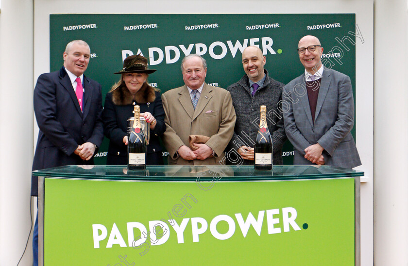 Santini-0013 
 Presentation to Mr and Mrs Kelvin-Hughes for The Paddy Power Cotswold Chase won by SANTINI 
Cheltenham 25 Jan 2020 - Pic Steven Cargill / Racingfotos.com