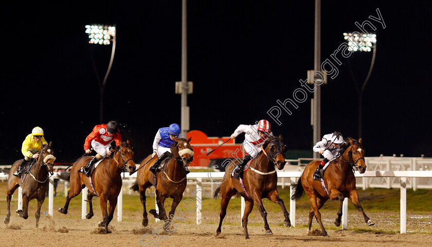 Solar-Heights-0002 
 SOLAR HEIGHTS (2nd right, P J McDonald) wins The tote.co.uk Fillies Conditions Stakes
Chelmsford 13 Feb 2020 - Pic Steven Cargill / Racingfotos.com