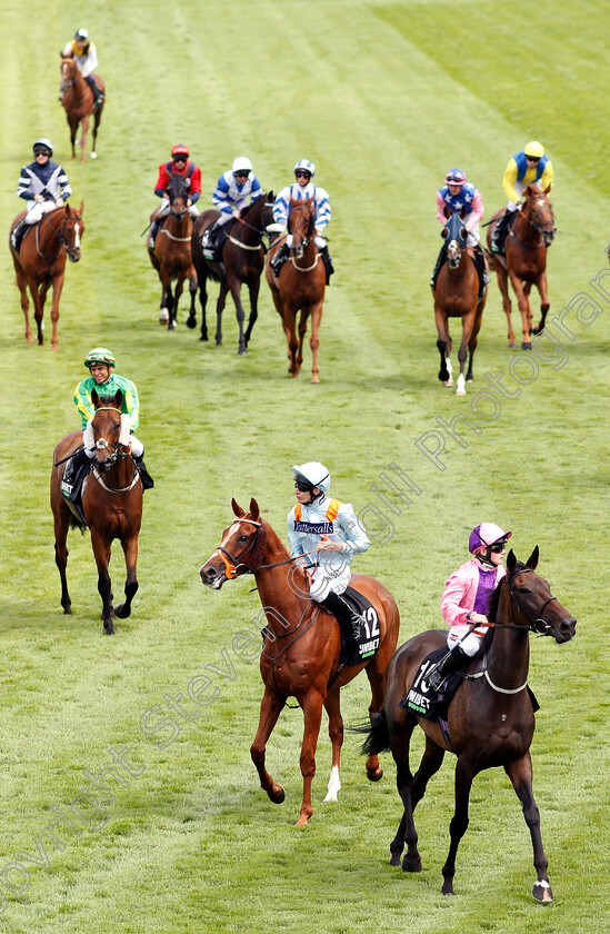 Goodwood-0002 
 Runners gather at the start for The Unibet Goodwood Handicap won by TIMOSHENKO (2nd right, Luke Morris)
Goodwood 31 Jul 2019 - Pic Steven Cargill / Racingfotos.com