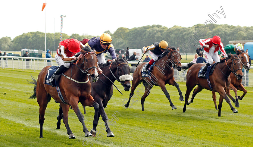 Give-And-Take-0004 
 GIVE AND TAKE (left, James Doyle) beats DACING BRAVE BEAR (2nd left) in The Tattersalls Musidora Stakes York 16 May 2018 - Pic Steven Cargill / Racingfotos.com