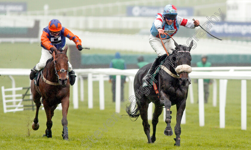 Saint-Calvados-0003 
 SAINT CALVADOS (Gavin Sheehan) wins The Randox Health Handicap Chase
Cheltenham 26 Oct 2019 - Pic Steven Cargill / Racingfotos.com