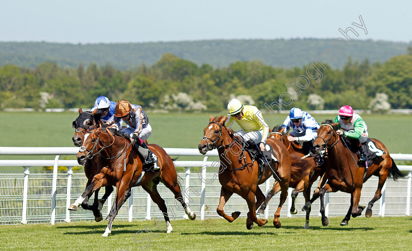 Sudden-Ambush-0004 
 SUDDEN AMBUSH (left, Oisin Murphy) beats CHOISYA (centre) in the Hanover Communications Handicap
Goodwood 26 May 2023 - Pic Steven Cargill / Racingfotos.com