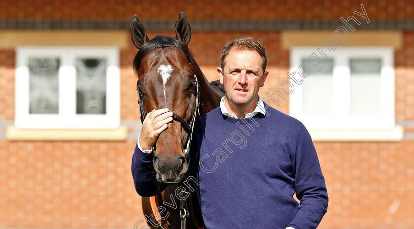 Blue-Point-0006 
 BLUE POINT and Charlie Appleby
Moulton Paddocks, Newmarket 28 Jun 2019 - Pic Steven Cargill / Racingfotos.com