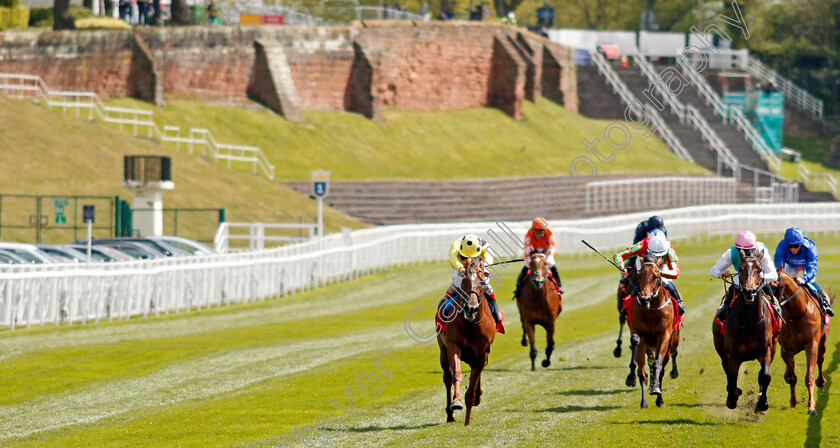 El-Drama-0003 
 EL DRAMA (left, Andrea Atzeni) beats MAXIMAL (right) in The tote+ Biggest Dividends At tote.co.uk Dee Stakes
Chester 6 May 2021 - Pic Steven Cargill / Racingfotos.com