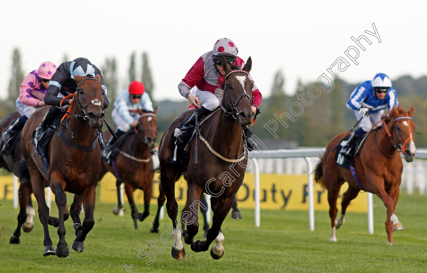 Pledge-Of-Honour-0002 
 PLEDGE OF HONOUR (centre, Liam Keniry) beats KATTANI (left) in The Pierre Vaudon Champagne Handicap
Newbury 18 Sep 2020 - Pic Steven Cargill / Racingfotos.com